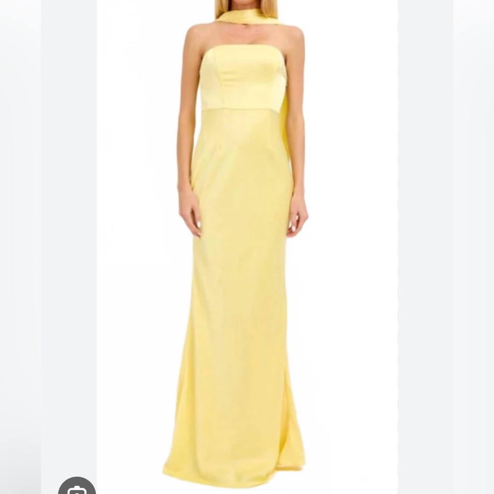 Lena Strapless Yellow Gown